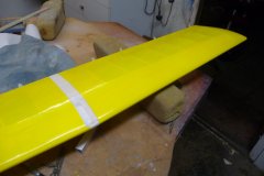 Wing covered, hinges in place