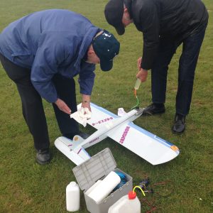 Vintage control line stunt model aircraft