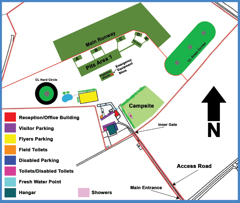 Facilities at the BMFA National Centre, Buckminster UK